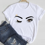 T-shirts Women Lip Leopard Love Fashion 90s Trend 2021 Spring