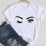T-shirts Women Lip Leopard Love Fashion 90s Trend 2021 Spring