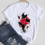 T-shirts Women Lip Leopard Love Fashion 90s Trend 2021 Spring