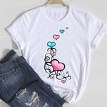T-shirts Women Lip Leopard Love Fashion 90s Trend 2021 Spring