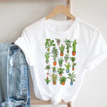 Women Printing Floral Flower 90s Cartoon Ladies Streetwear