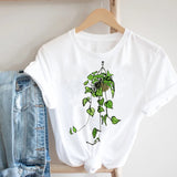Women Printing Floral Flower 90s Cartoon Ladies Streetwear