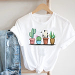Women Printing Floral Flower 90s Cartoon Ladies Streetwear