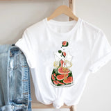 Women Printing Floral Flower 90s Cartoon Ladies Streetwear
