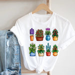 Women Printing Floral Flower 90s Cartoon Ladies Streetwear
