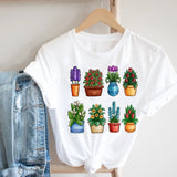 Women Printing Floral Flower 90s Cartoon Ladies Streetwear