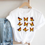 Women Printing Floral Flower 90s Cartoon Ladies Streetwear