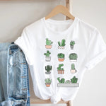 Women Printing Floral Flower 90s Cartoon Ladies Streetwear