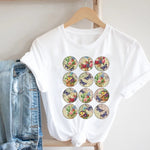 Women Printing Floral Flower 90s Cartoon Ladies Streetwear