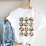 Women Printing Floral Flower 90s Cartoon Ladies Streetwear