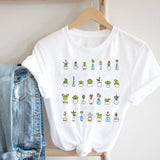 Women Printing Floral Flower 90s Cartoon Ladies Streetwear