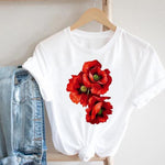 Women Printing Floral Flower 90s Cartoon Ladies Streetwear