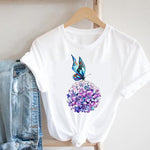 Women Printing Floral Flower 90s Cartoon Ladies Streetwear