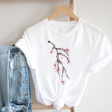 Women Printing Floral Flower 90s Cartoon Ladies Streetwear