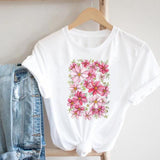 Women Printing Floral Flower 90s Cartoon Ladies Streetwear