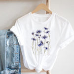 Women Printing Floral Flower 90s Cartoon Ladies Streetwear
