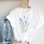 Women Printing Floral Flower 90s Cartoon Ladies Streetwear