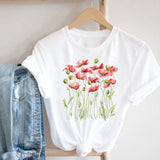 Women Printing Floral Flower 90s Cartoon Ladies Streetwear