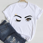 T-shirts Women Make Up Crown Fashion 90s Trend 2021
