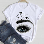 T-shirts Women Make Up Crown Fashion 90s Trend 2021