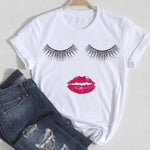 T-shirts Women Make Up Crown Fashion 90s Trend 2021