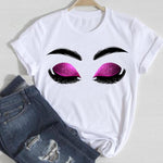 T-shirts Women Make Up Crown Fashion 90s Trend 2021