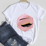 T-shirts Women Make Up Crown Fashion 90s Trend 2021