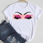 T-shirts Women Make Up Crown Fashion 90s Trend 2021