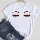 T-shirts Women Make Up Crown Fashion 90s Trend 2021