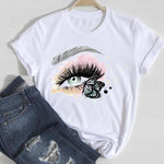 T-shirts Women Make Up Crown Fashion 90s Trend 2021