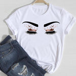 T-shirts Women Make Up Crown Fashion 90s Trend 2021