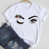 T-shirts Women Make Up Crown Fashion 90s Trend 2021