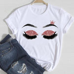 T-shirts Women Make Up Crown Fashion 90s Trend 2021