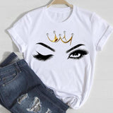 T-shirts Women Make Up Crown Fashion 90s Trend 2021
