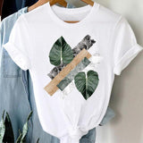 T-shirts Women 90s Casual Cute Office Geometric Kawaii