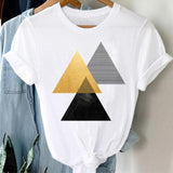 T-shirts Women 90s Casual Cute Office Geometric Kawaii