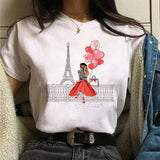 Hot Sales Printed Female Tshirt Women Fashion Graphic
