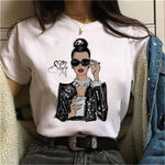 Hot Sales Printed Female Tshirt Women Fashion Graphic