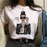 Hot Sales Printed Female Tshirt Women Fashion Graphic