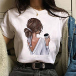 Hot Sales Printed Female Tshirt Women Fashion Graphic