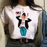 Hot Sales Printed Female Tshirt Women Fashion Graphic