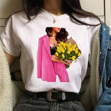 Hot Sales Printed Female Tshirt Women Fashion Graphic