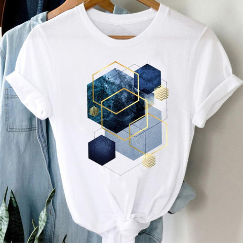 T-shirts Women 90s Clothing Casual Ladies Cute Printing