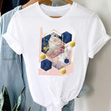 T-shirts Women 90s Clothing Casual Ladies Cute Printing