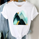 T-shirts Women 90s Clothing Casual Ladies Cute Printing