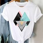 T-shirts Women 90s Clothing Casual Ladies Cute Printing
