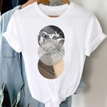 T-shirts Women 90s Clothing Casual Ladies Cute Printing