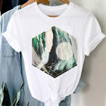 T-shirts Women 90s Clothing Casual Ladies Cute Printing