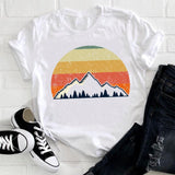 Women 2021 Feather Bird Short Sleeve Printing Spring Fashion