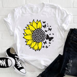 Women 2021 Feather Bird Short Sleeve Printing Spring Fashion